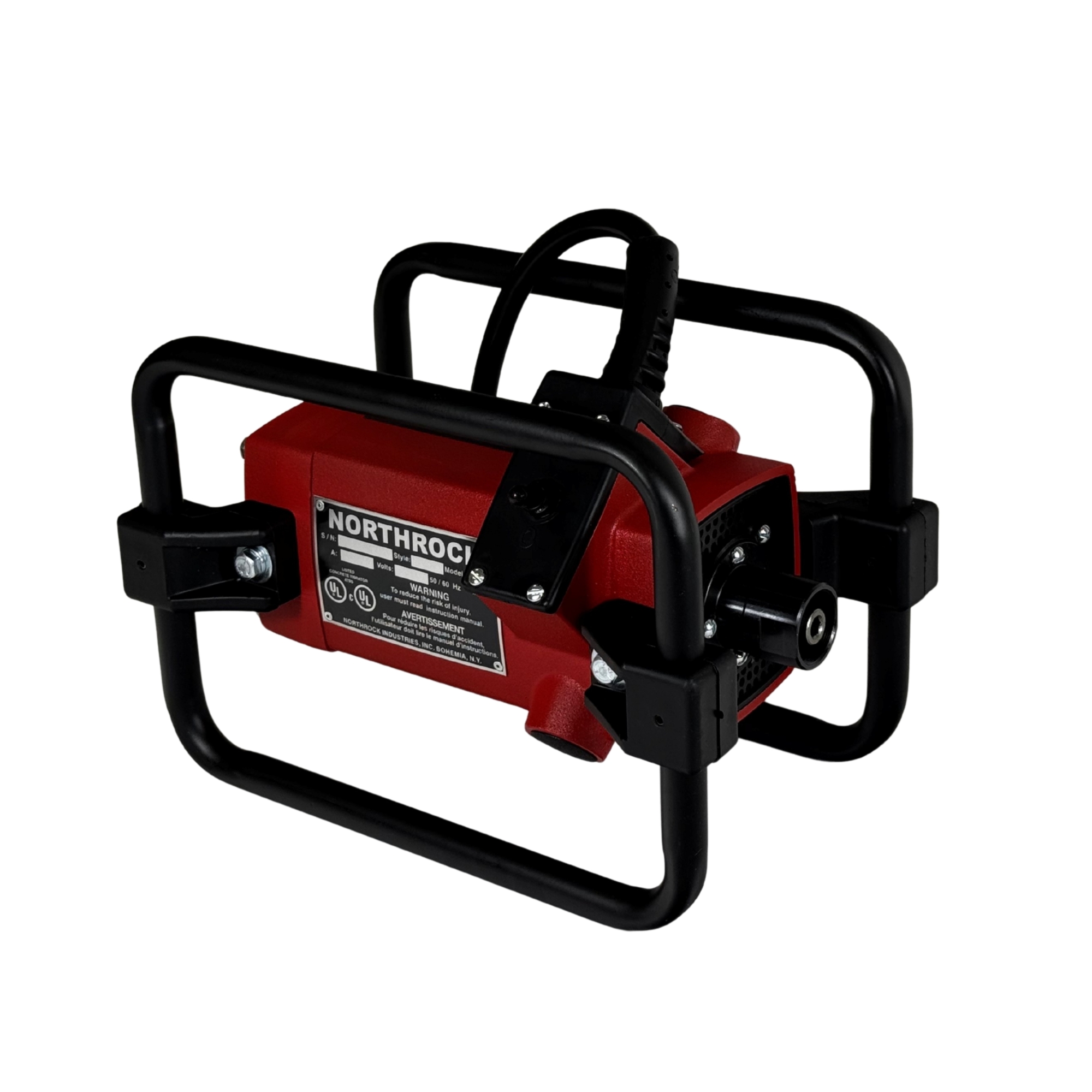 Northrock PRO 2+ Electric Concrete Vibrator Power Unit, 2 HP, 120V, 15 Amp, Cast Aluminum Housing, Oztec Style, UL Listed, Model 30BA2